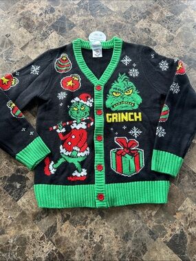 NWT 🆕 The Grinch Women’s Ugly Christmas Cardigan Sweater size M